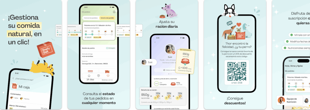 onboarding app nutrición perro pasos registro usuario experiencia fluida